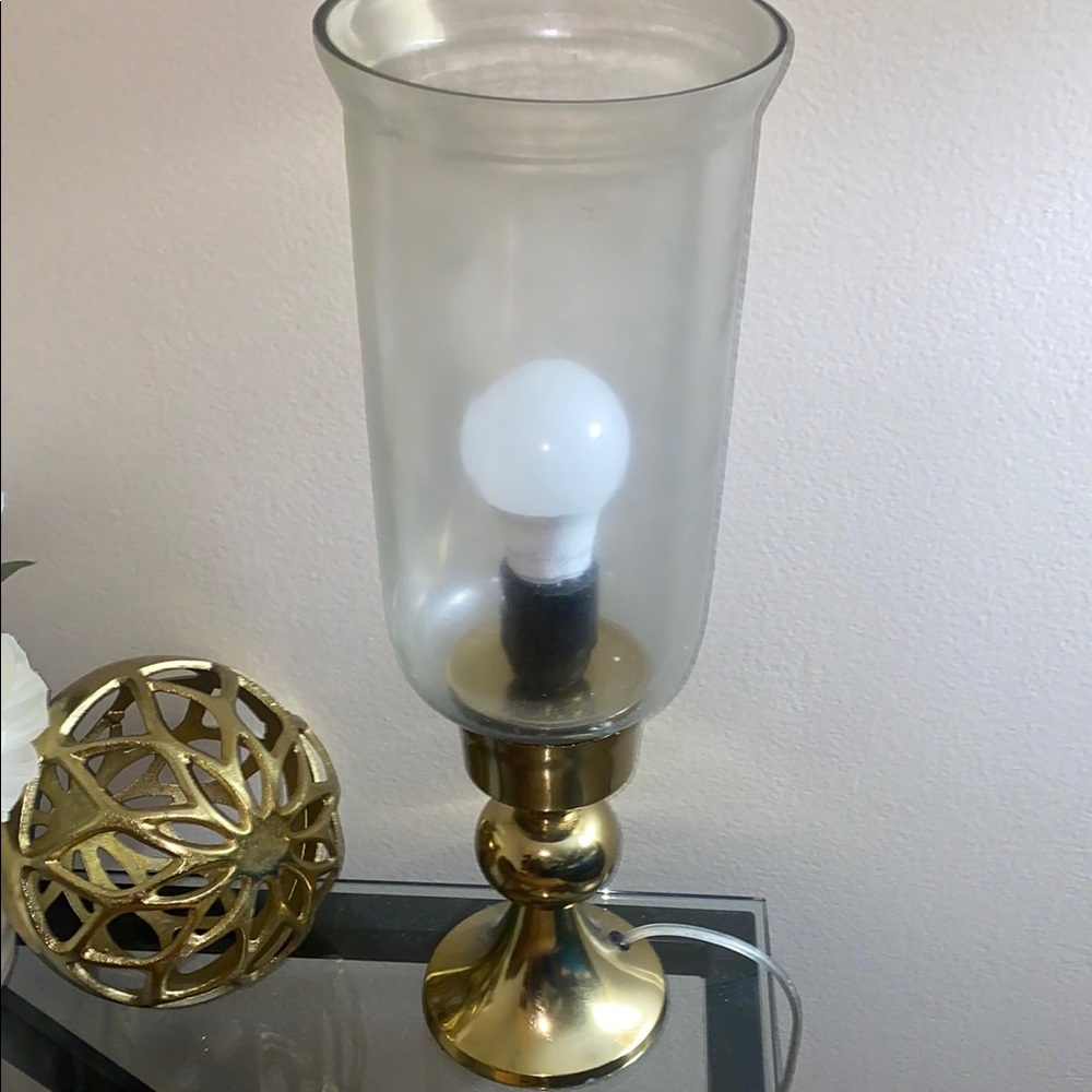 Elegant Gold Glass Table Lamp